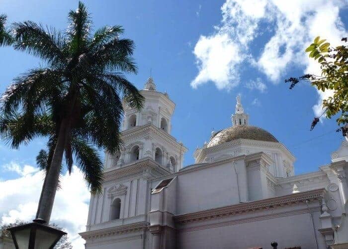 Domed roof of the Basilica of Esquipulas in Guatemala.