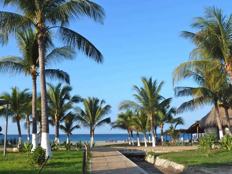 beach boardwalk at Zicatela