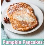 Pumpkin Pancakes - Arepa di Pampuna on a plate