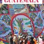 Mayan women in Guatemala at giant kite festival on Day of the Dead.