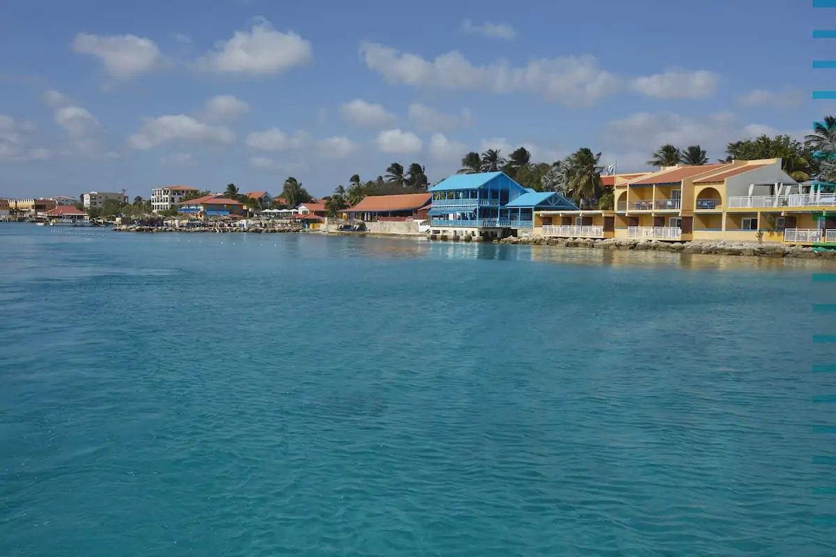 View of Divi Flamingo Beach resort on Bonaire.