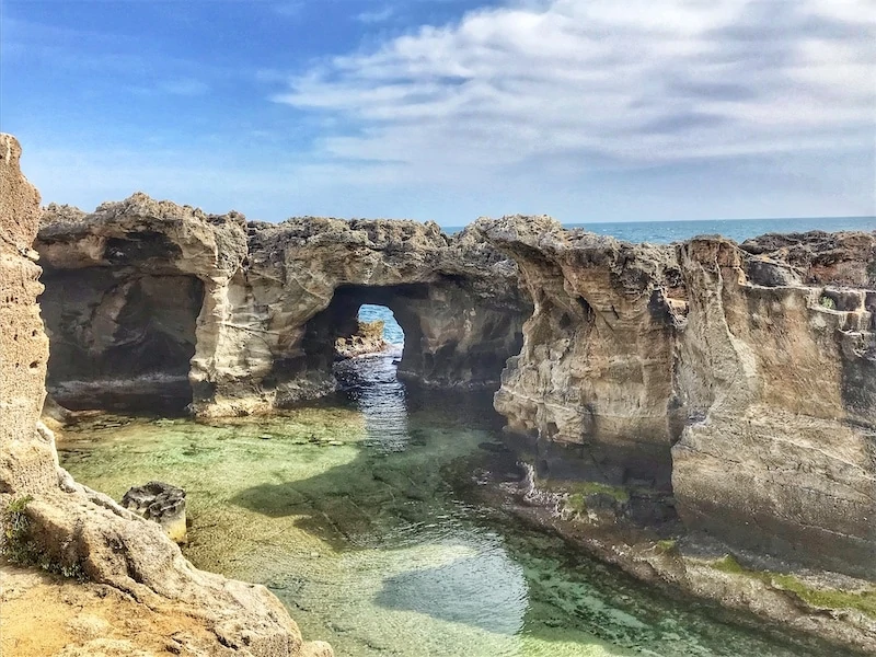 Natural pool at Marina Serra in Puglia Italy