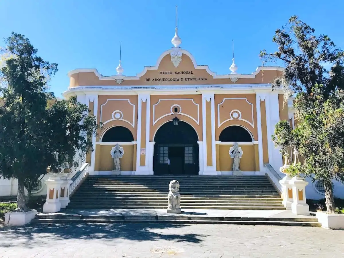 Exterior or Guatemalan National Museum of Archeology and Ethnology in Guatemala City.