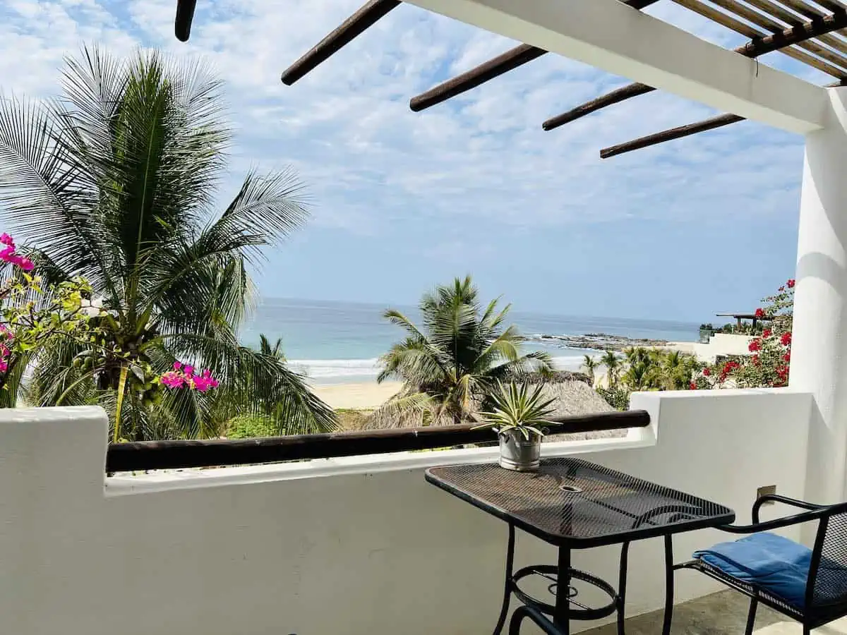 View from a guest suite at Hidden Paradise, a hotel near Puerto Escondido.  