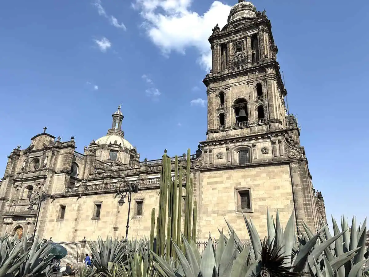 Side view of Mexico City Metropolitan Cathedral