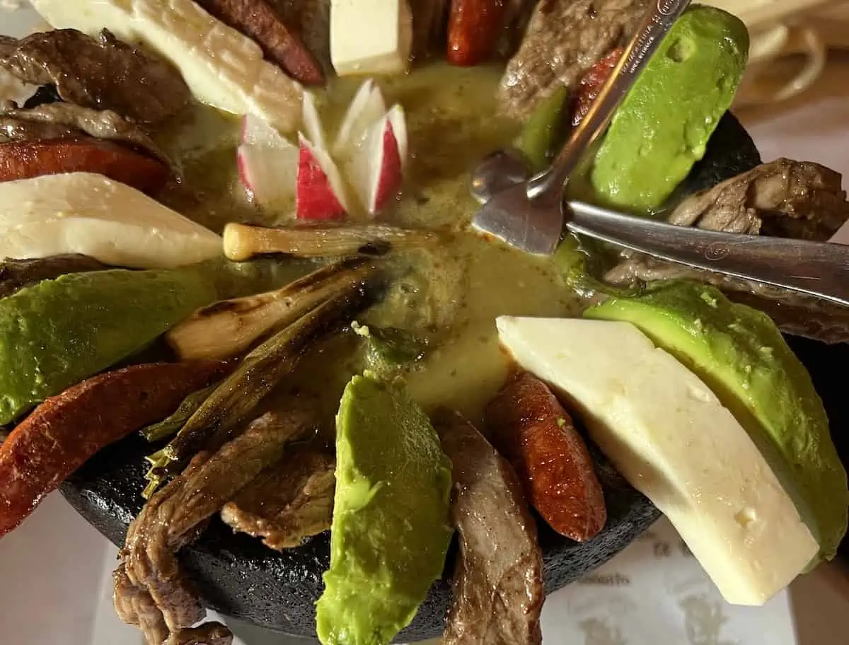 Molcajete de Carnes in Mexico.