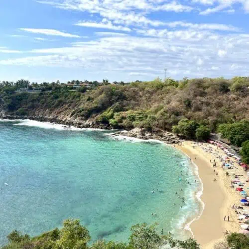 Carrizalillo Beach is a seaweed free beach in Oaxaca Mexico