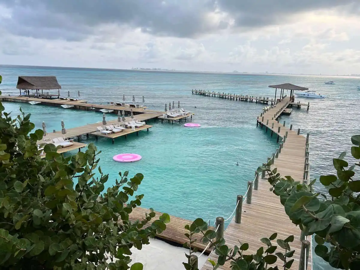 Pier at SEcrets Isla Mujeres. 