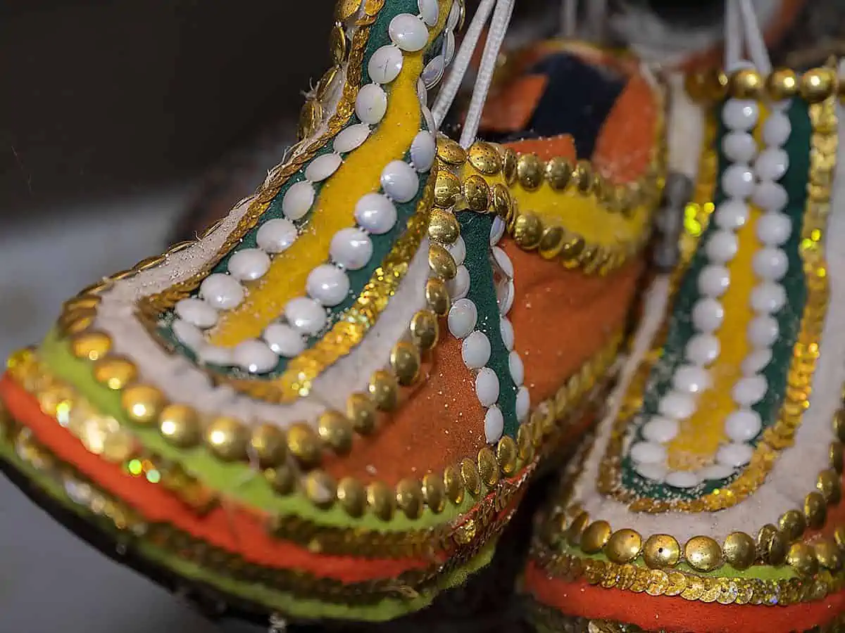 Bright shoes at the Junkanoo Museum.