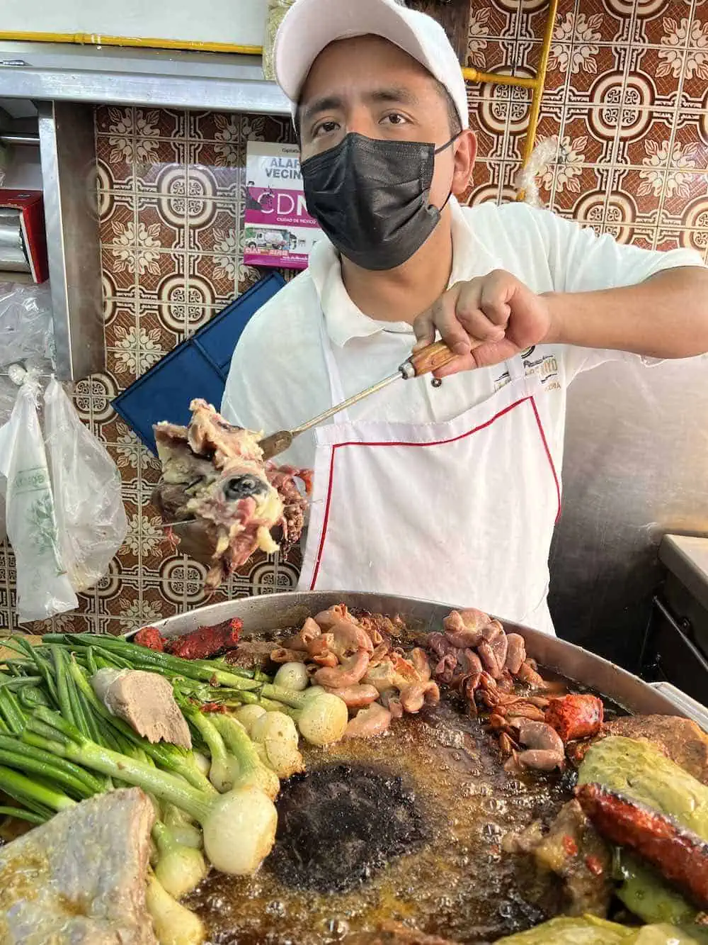 Gallery of street tacos in Mexico City. 