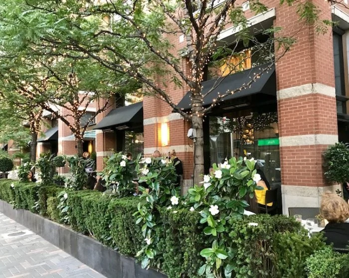 Terrace of ONE Restaurant at Hazleton Hotel