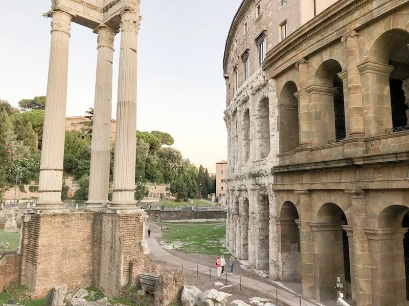 Theatre of Marcellus in the Jewish Quarter of Rome. 