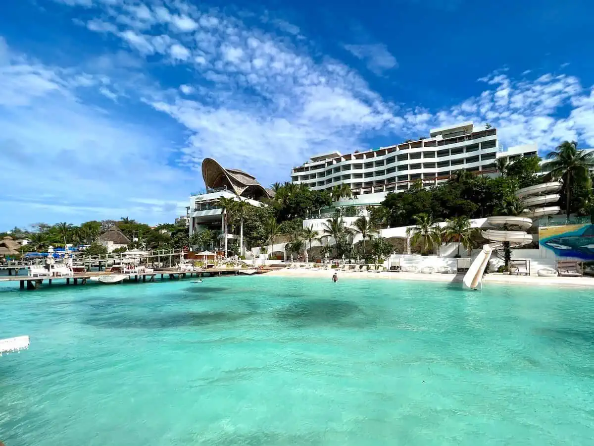 View of  Impression Isla Mujeres by Secrets from the water. 